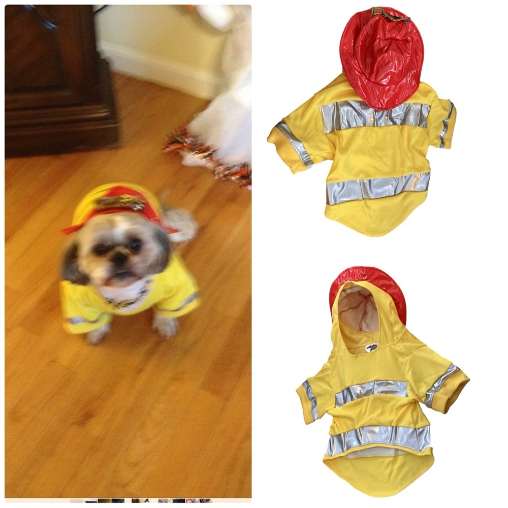 🌂 Pet Dog Firefighter Halloween Costume
